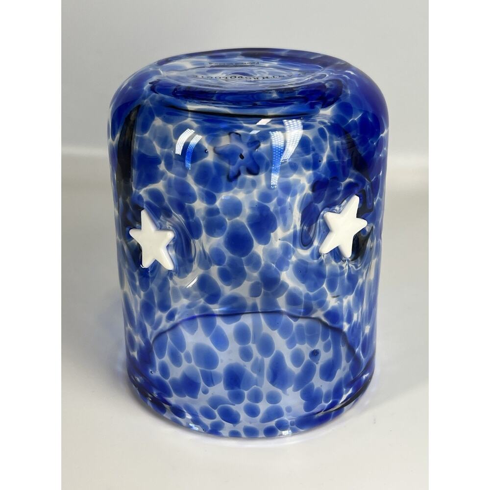 Anthropologie Icon Confetti Star Blue Juice Glass - Picture 2 of 5